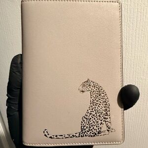 Cartier Leopard Print Beige Passport Holder